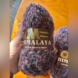 Vintage Columbia Minerva Himalaya Purple & Black Yarn color 5001 Lot 1268